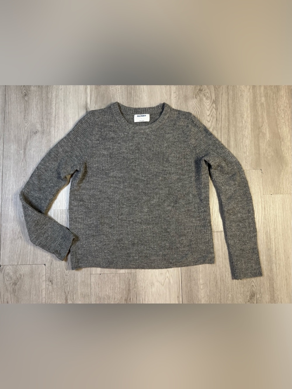 Old Navy Women’s Gray Knit Crewneck Pullover Sweater Long Sleeve Small
